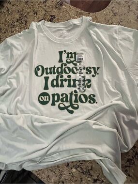 The Academy Brand Light Mint Graphic Tee with Dark Green Text